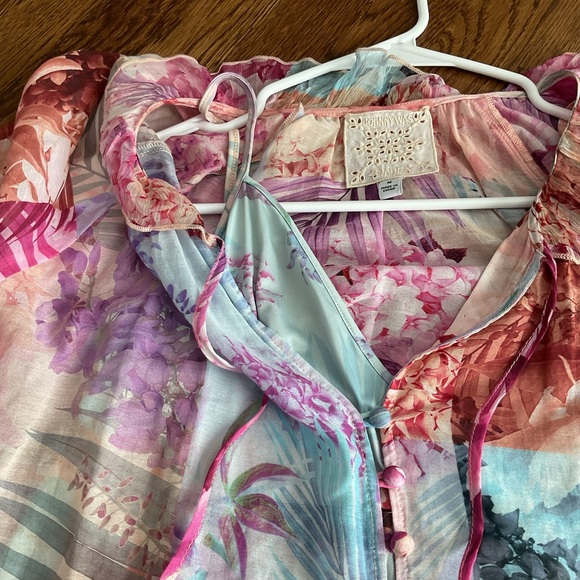 Johnny Was Multicolor Floral Midi Dress - Picture 6 of 15